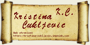 Kristina Čukljević vizit kartica